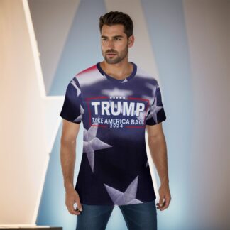 Trump For Life Signature  T- Shirt - Blue And White, S